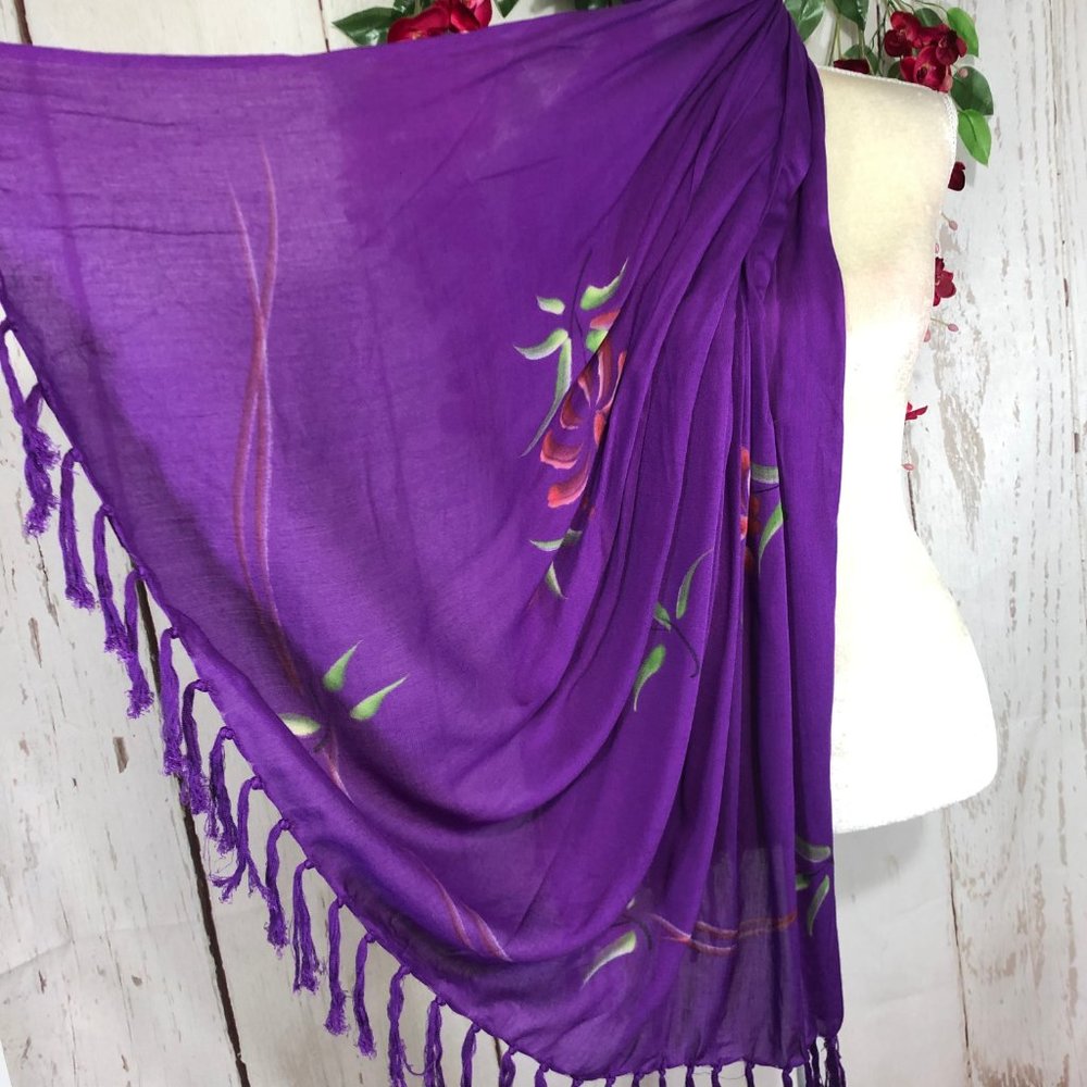 HIBISCUS COLLECTION LONG SARONG ONE NEW - Picture 5 of 6